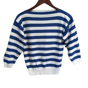 Vintage 90's Garland Striped Boatneck Sweater USA